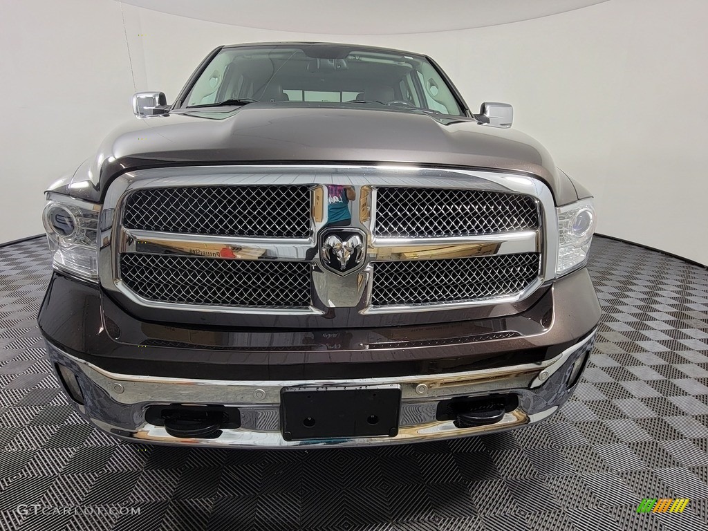 2017 1500 Laramie Longhorn Crew Cab 4x4 - Luxury Brown Pearl / Canyon Brown/Light Frost Beige photo #5