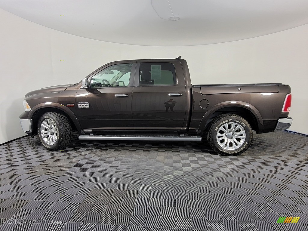 2017 1500 Laramie Longhorn Crew Cab 4x4 - Luxury Brown Pearl / Canyon Brown/Light Frost Beige photo #7