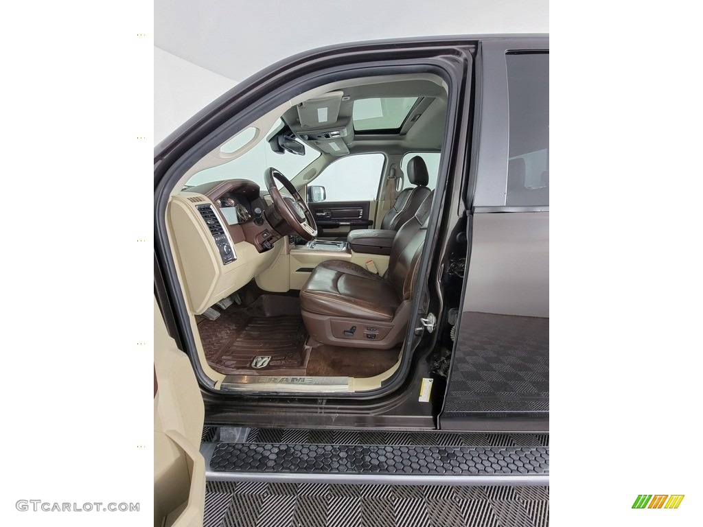 2017 1500 Laramie Longhorn Crew Cab 4x4 - Luxury Brown Pearl / Canyon Brown/Light Frost Beige photo #21