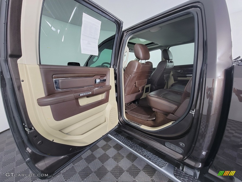 2017 1500 Laramie Longhorn Crew Cab 4x4 - Luxury Brown Pearl / Canyon Brown/Light Frost Beige photo #34