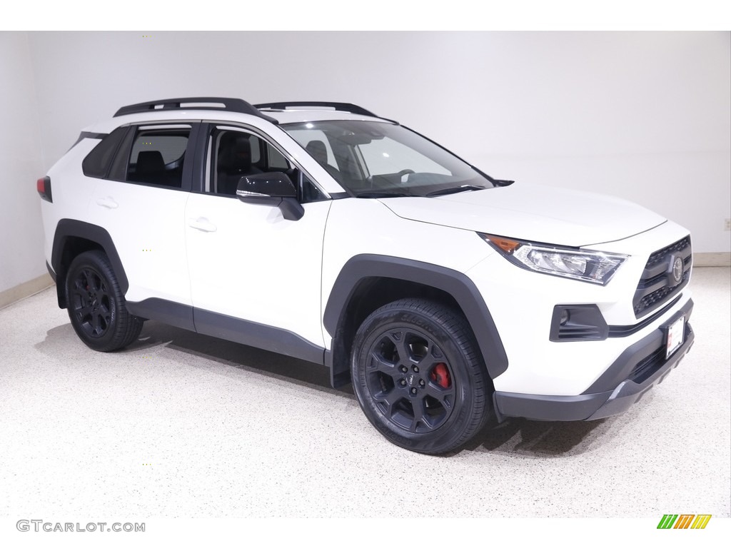 Super White 2020 Toyota RAV4 TRD Off-Road AWD Exterior Photo #142602029