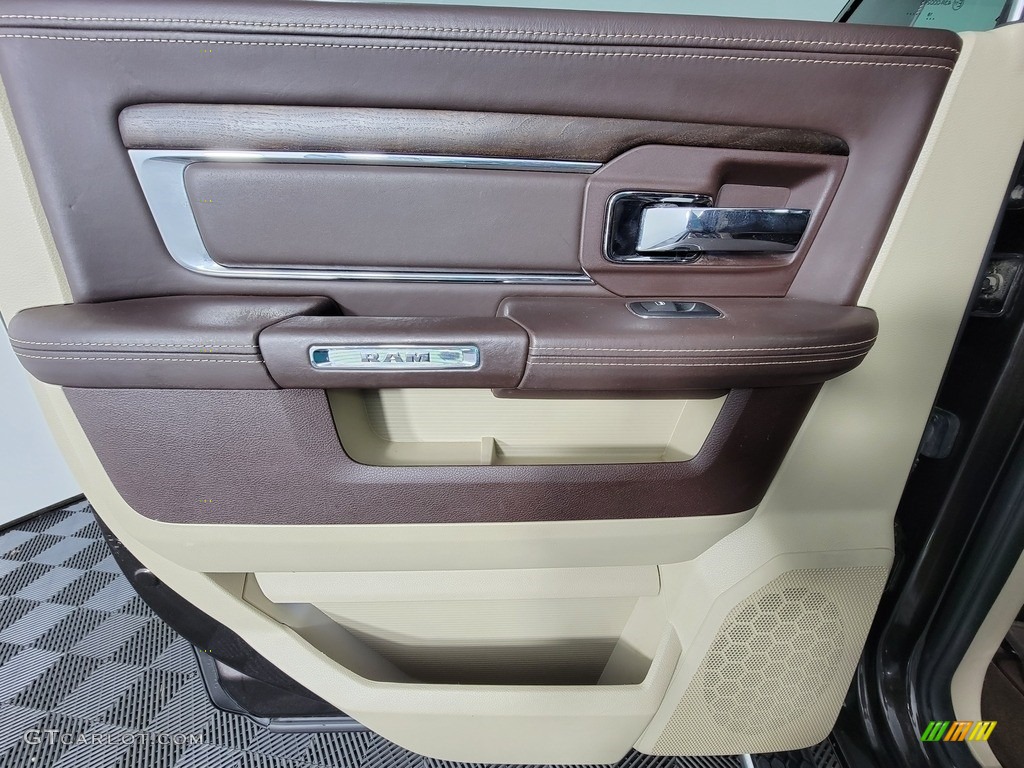 2017 1500 Laramie Longhorn Crew Cab 4x4 - Luxury Brown Pearl / Canyon Brown/Light Frost Beige photo #35