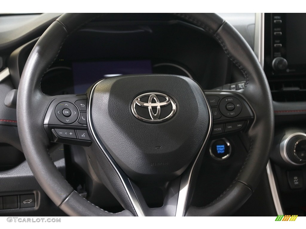 2020 Toyota RAV4 TRD Off-Road AWD Black Steering Wheel Photo #142602158