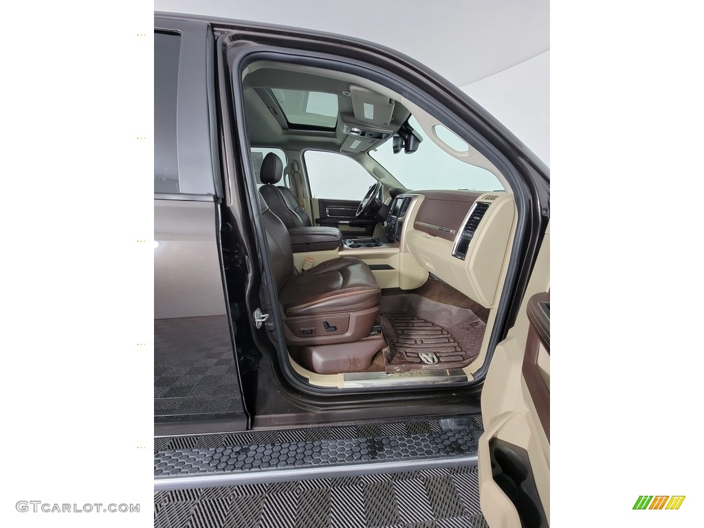 2017 1500 Laramie Longhorn Crew Cab 4x4 - Luxury Brown Pearl / Canyon Brown/Light Frost Beige photo #43