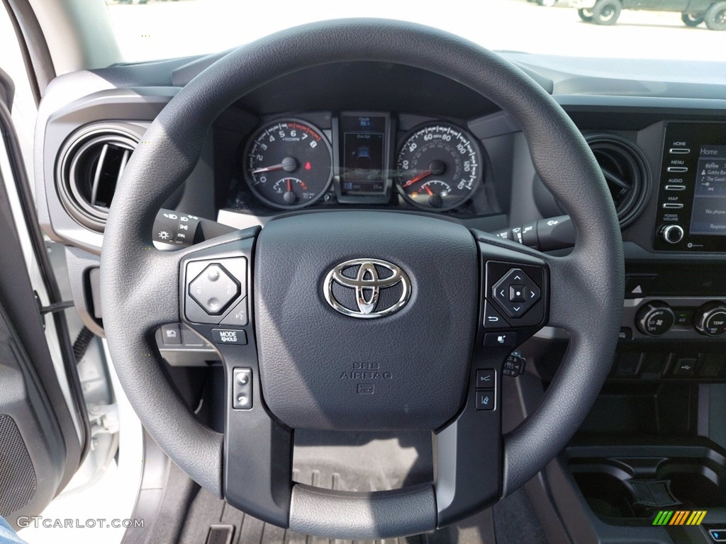 2021 Toyota Tacoma SR Access Cab Cement Steering Wheel Photo #142603367