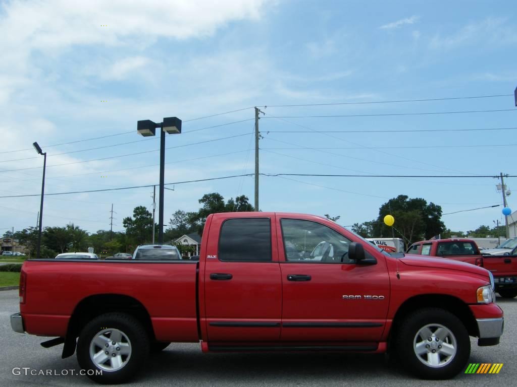 2002 Ram 1500 SLT Quad Cab 4x4 - Flame Red / Dark Slate Gray photo #6