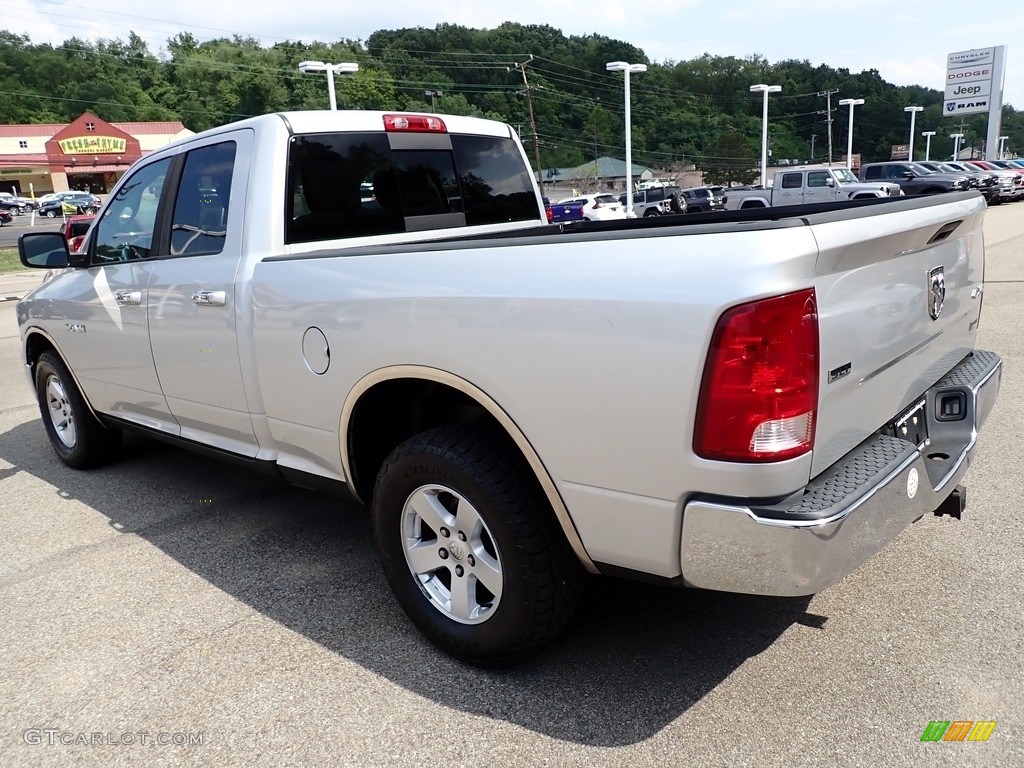 2012 Ram 1500 SLT Quad Cab 4x4 - Bright Silver Metallic / Light Pebble Beige/Bark Brown photo #3