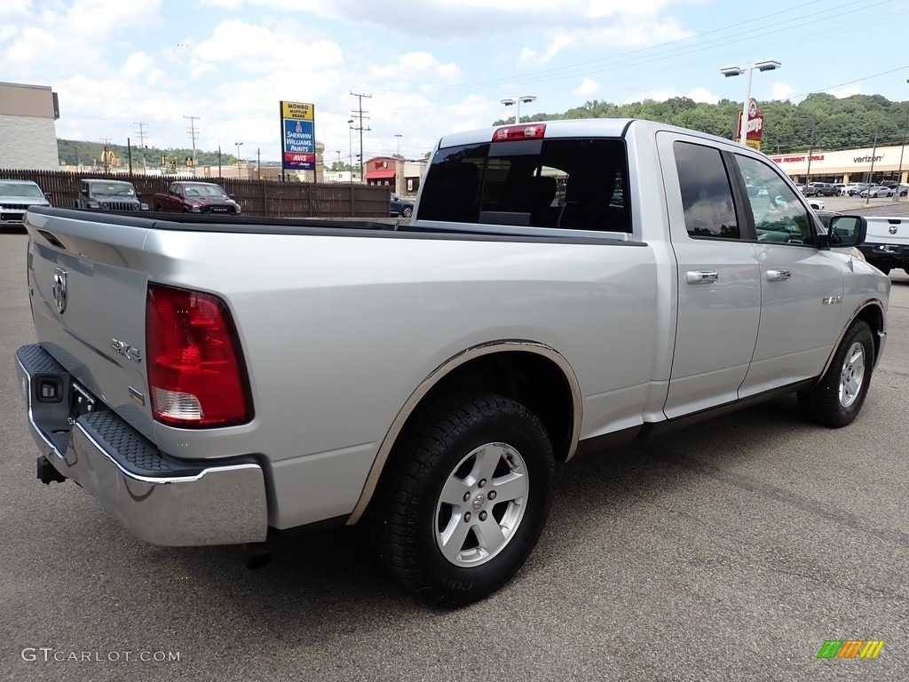 2012 Ram 1500 SLT Quad Cab 4x4 - Bright Silver Metallic / Light Pebble Beige/Bark Brown photo #5