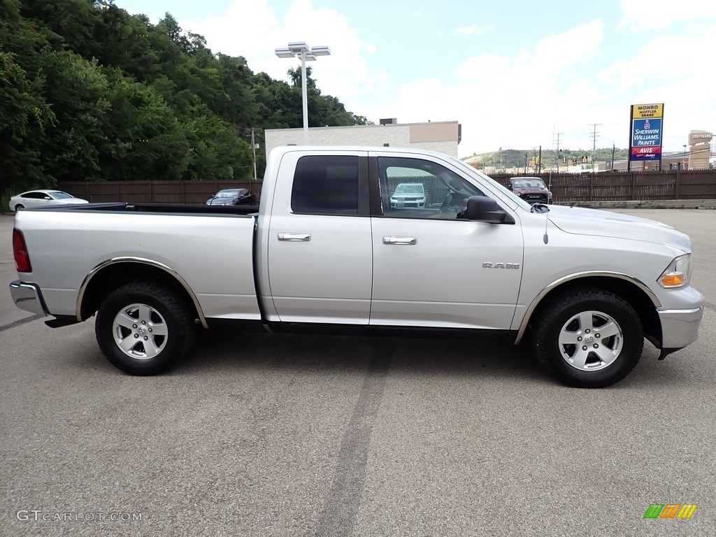 2012 Ram 1500 SLT Quad Cab 4x4 - Bright Silver Metallic / Light Pebble Beige/Bark Brown photo #6