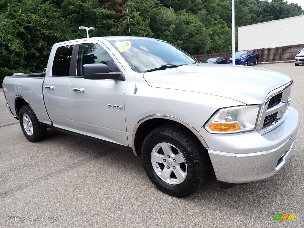 2012 Ram 1500 SLT Quad Cab 4x4 - Bright Silver Metallic / Light Pebble Beige/Bark Brown photo #7
