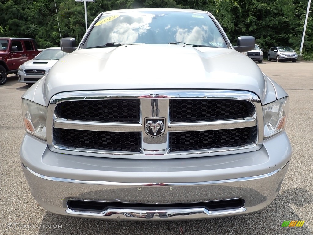 2012 Ram 1500 SLT Quad Cab 4x4 - Bright Silver Metallic / Light Pebble Beige/Bark Brown photo #8