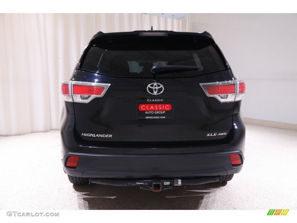 2015 Highlander XLE AWD - Attitude Black Metallic / Black photo #19