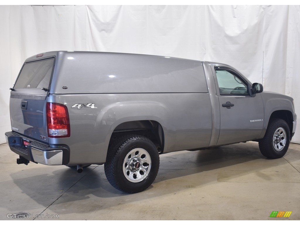 2009 Sierra 1500 Work Truck Regular Cab 4x4 - Steel Gray Metallic / Dark Titanium photo #2