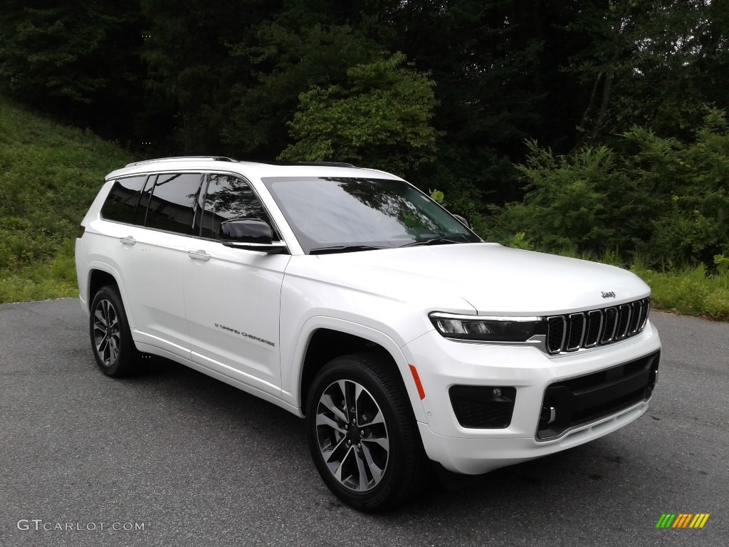 Bright White 2021 Jeep Grand Cherokee L Overland 4x4 Exterior Photo #142604270