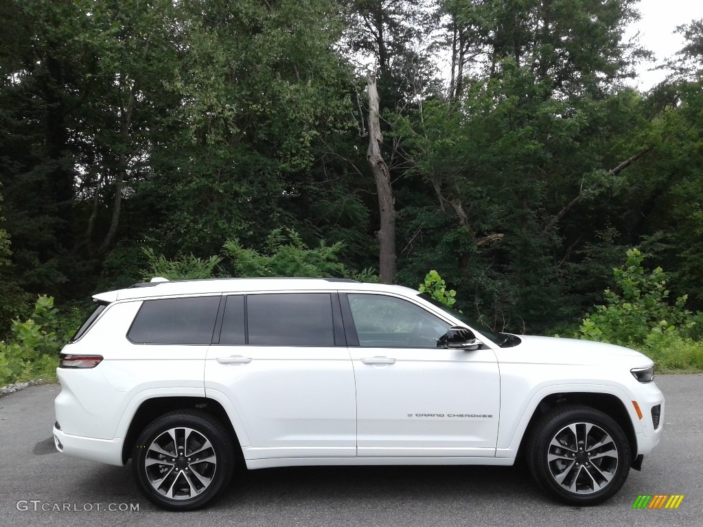 Bright White 2021 Jeep Grand Cherokee L Overland 4x4 Exterior Photo #142604297