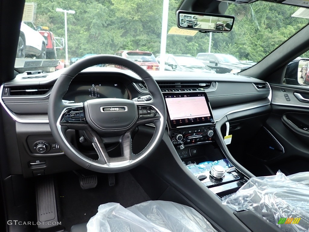 2021 Jeep Grand Cherokee L Overland 4x4 Black Dashboard Photo #142605161
