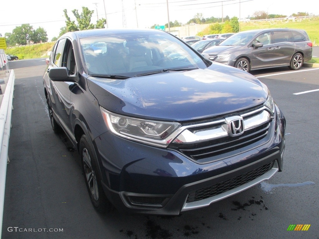 2019 CR-V LX AWD - Obsidian Blue Pearl / Gray photo #8