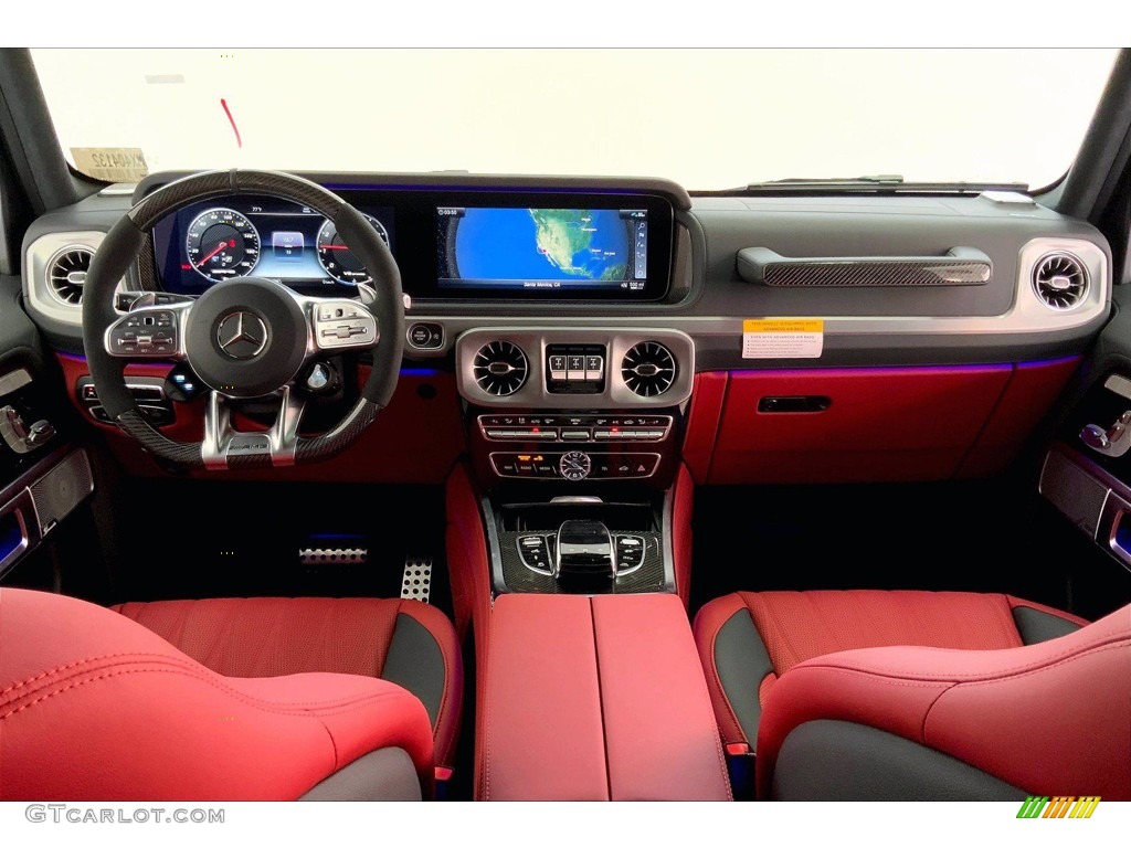 2021 Mercedes-Benz G 63 AMG designo Classic Red/Black Dashboard Photo #142608254
