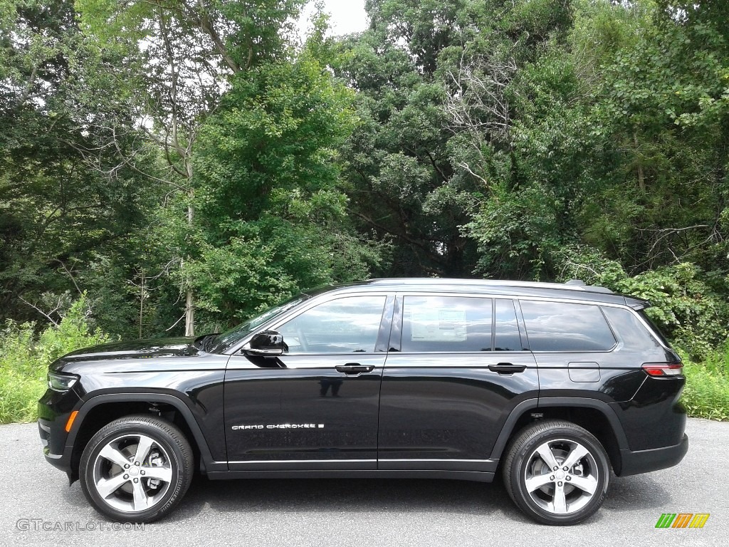 Diamond Black Crystal Pearl 2021 Jeep Grand Cherokee L Limited 4x4 Exterior Photo #142608613