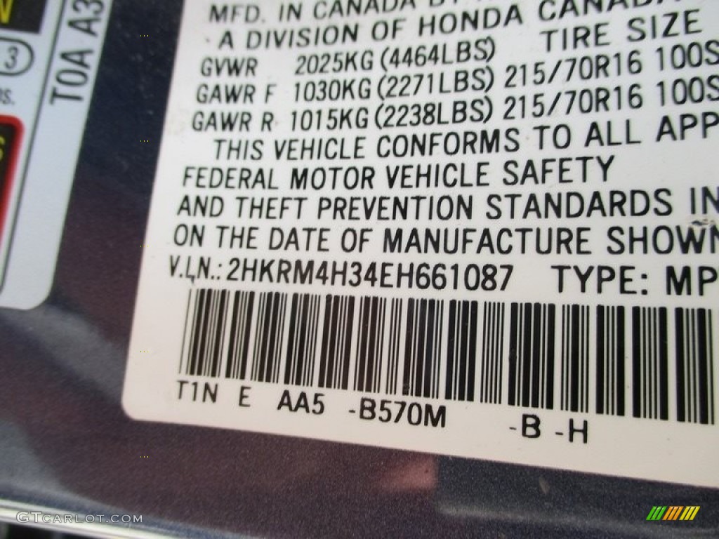 2014 CR-V LX AWD - Mountain Air Metallic / Gray photo #24
