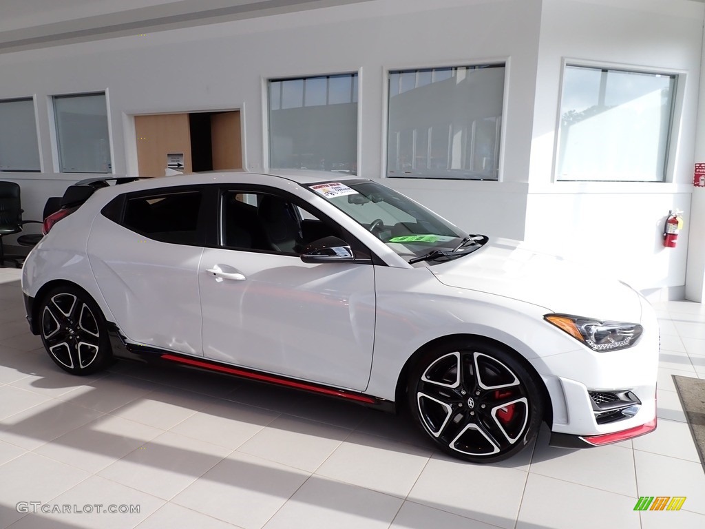 Chalk White 2020 Hyundai Veloster N Exterior Photo #142609427