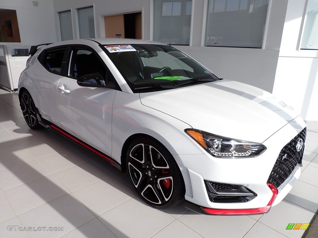 Chalk White 2020 Hyundai Veloster N Exterior Photo #142609436