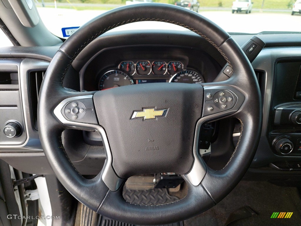 2015 Chevrolet Silverado 2500HD LT Crew Cab Jet Black Steering Wheel Photo #142611498