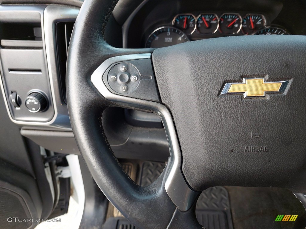2015 Chevrolet Silverado 2500HD LT Crew Cab Jet Black Steering Wheel Photo #142611522