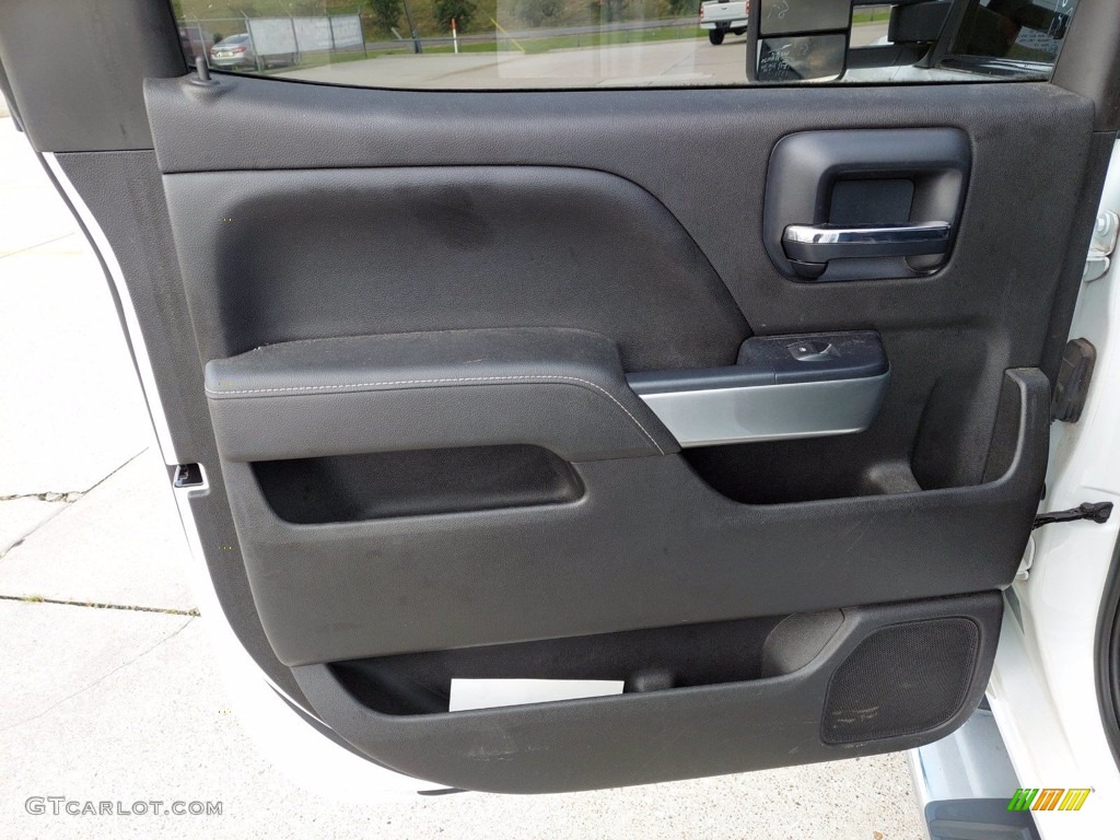 2015 Chevrolet Silverado 2500HD LT Crew Cab Jet Black Door Panel Photo #142611708