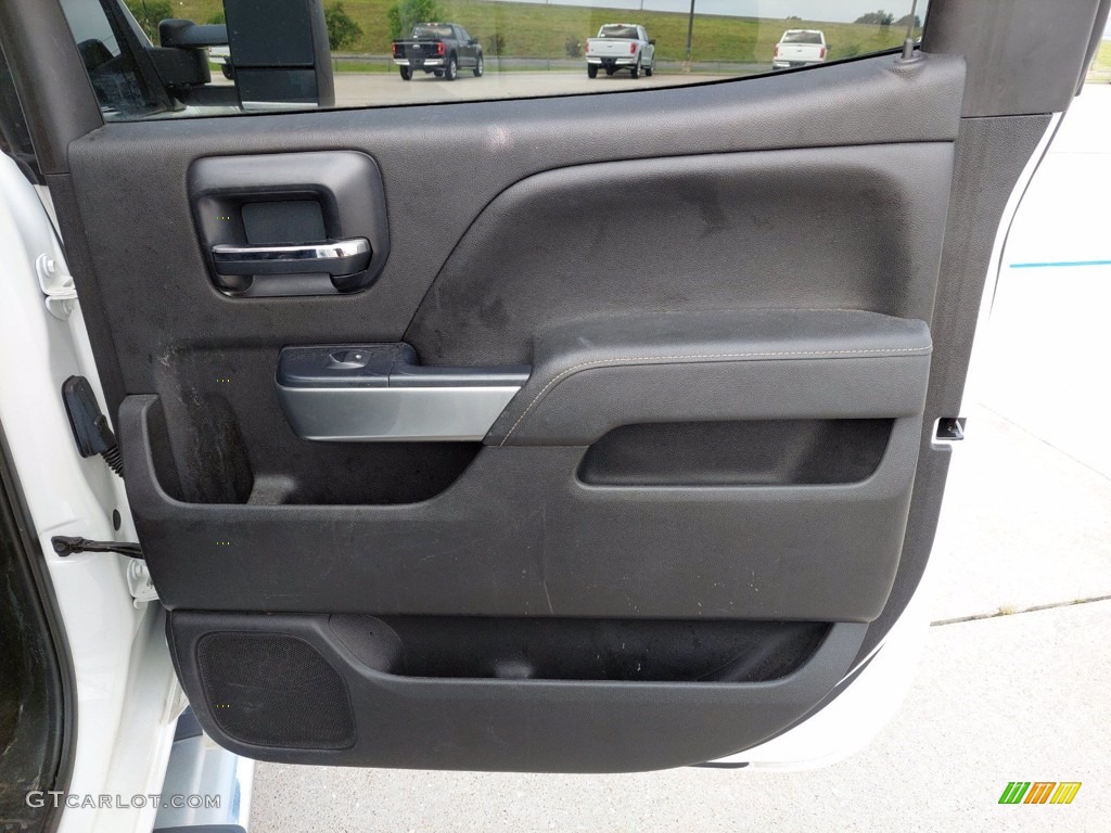 2015 Chevrolet Silverado 2500HD LT Crew Cab Jet Black Door Panel Photo #142611732