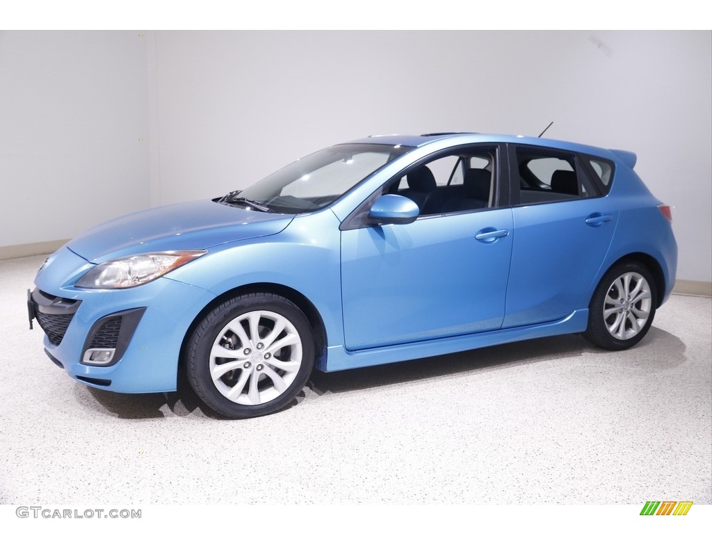 2011 MAZDA3 s Sport 5 Door - Celestial Blue Mica / Black photo #3