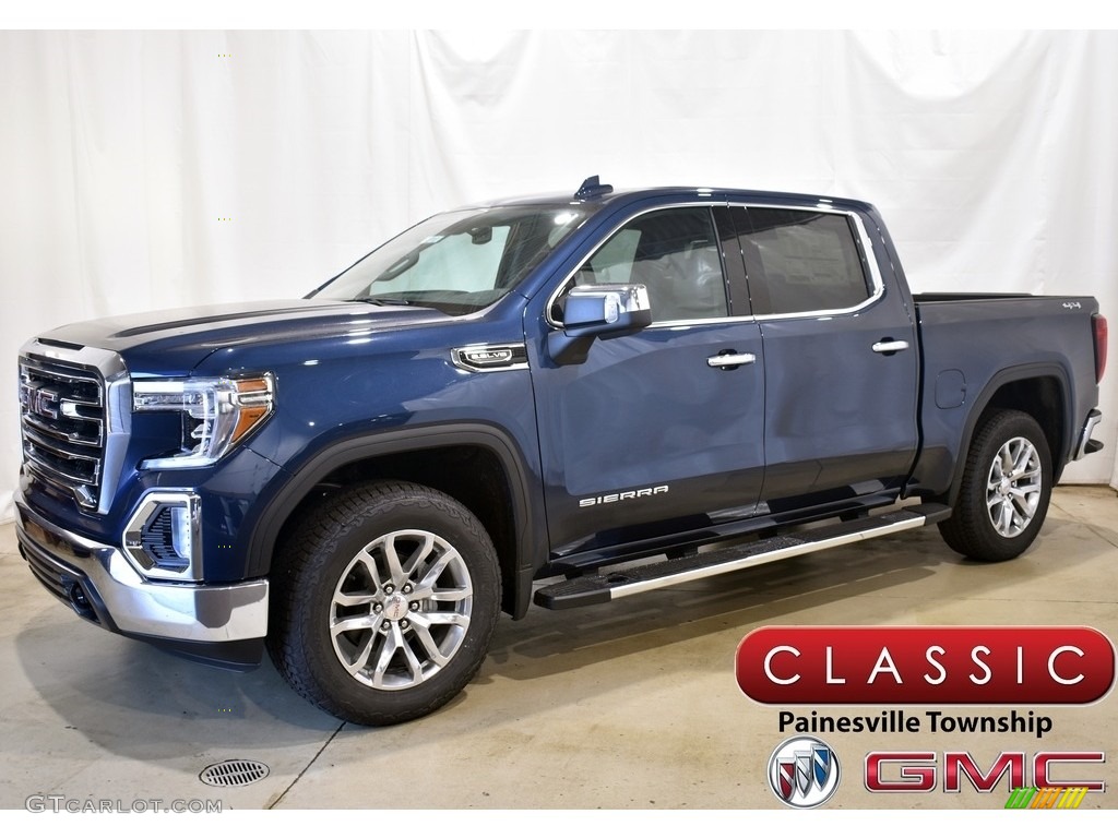 2021 Sierra 1500 SLT Crew Cab 4WD - Pacific Blue Metallic / Jet Black photo #1