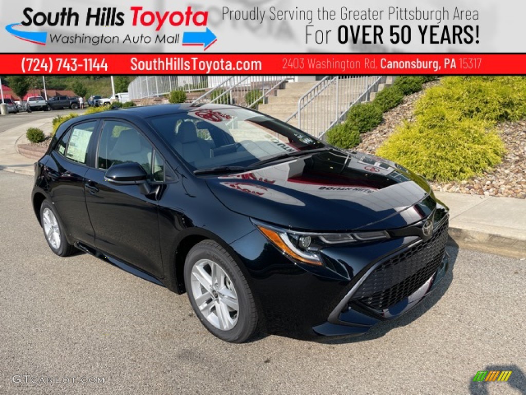 2021 Corolla Hatchback SE - Midnight Black Metallic / Moonstone photo #1