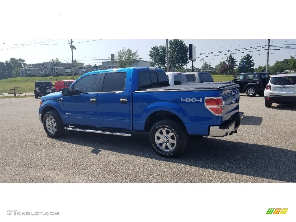 2014 F150 XLT SuperCrew 4x4 - Blue Flame / Steel Grey photo #3