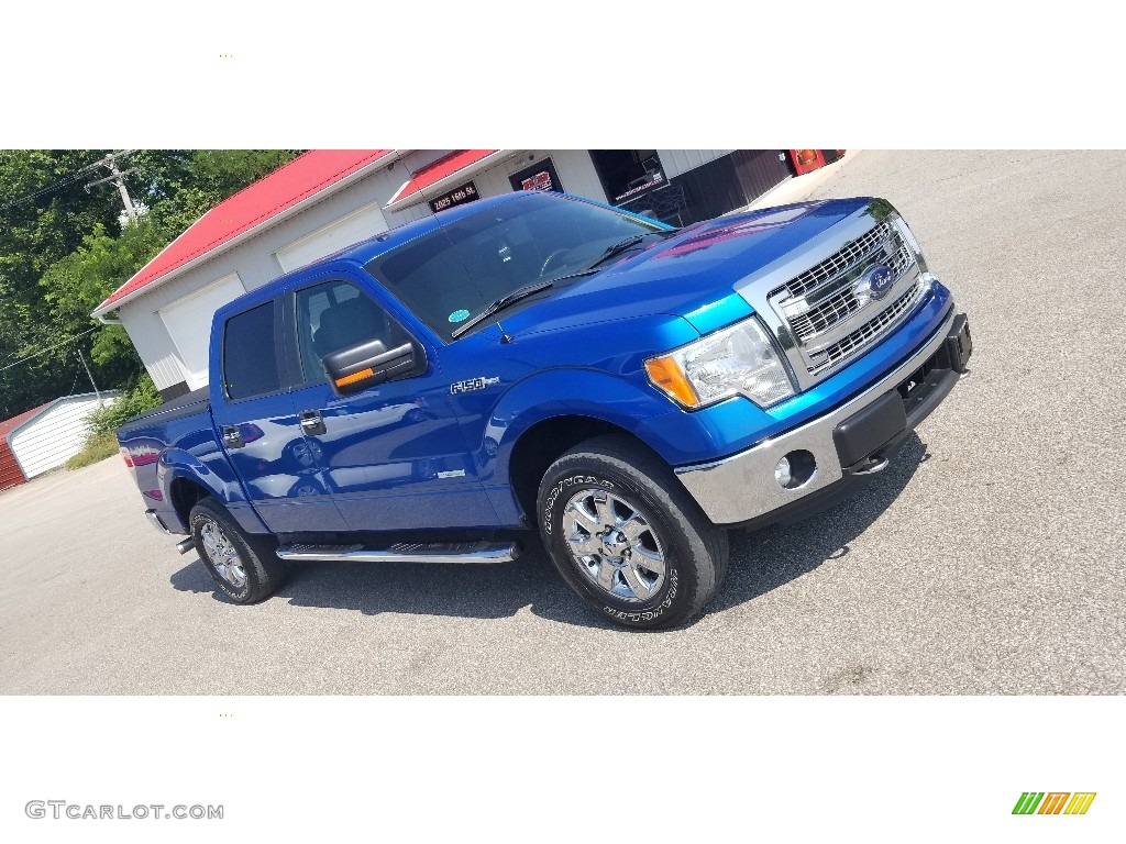 2014 F150 XLT SuperCrew 4x4 - Blue Flame / Steel Grey photo #40