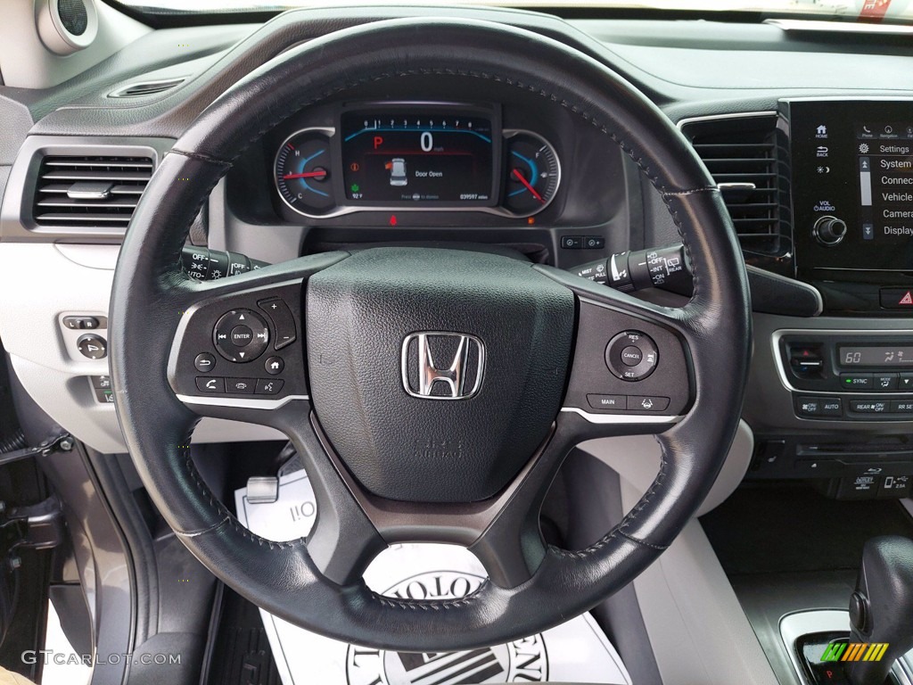 2019 Honda Pilot EX-L Gray Steering Wheel Photo #142618660