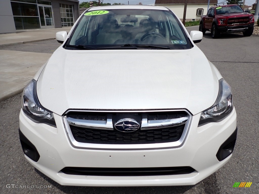 2012 Impreza 2.0i Premium 5 Door - Satin White Pearl / Ivory photo #9