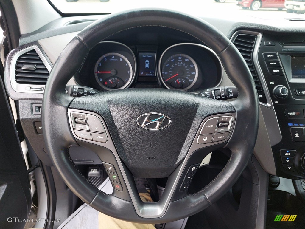 2014 Hyundai Santa Fe GLS AWD Gray Steering Wheel Photo #142619545