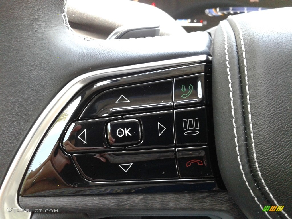 2021 Jeep Grand Cherokee L Overland 4x4 Global Black/Steel Gray Steering Wheel Photo #142620001
