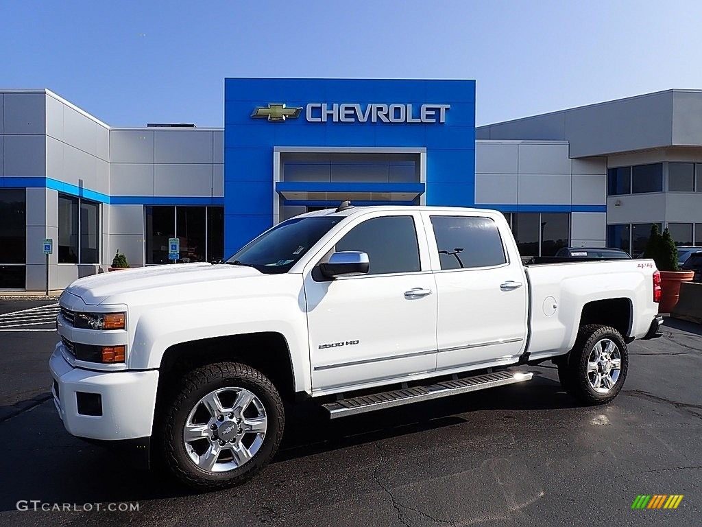 Summit White 2018 Chevrolet Silverado 2500HD LTZ Crew Cab 4x4 Exterior Photo #142621976