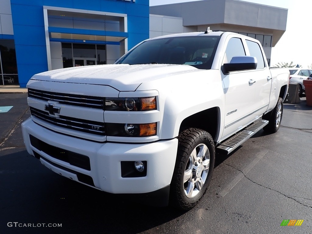 Summit White 2018 Chevrolet Silverado 2500HD LTZ Crew Cab 4x4 Exterior Photo #142621993