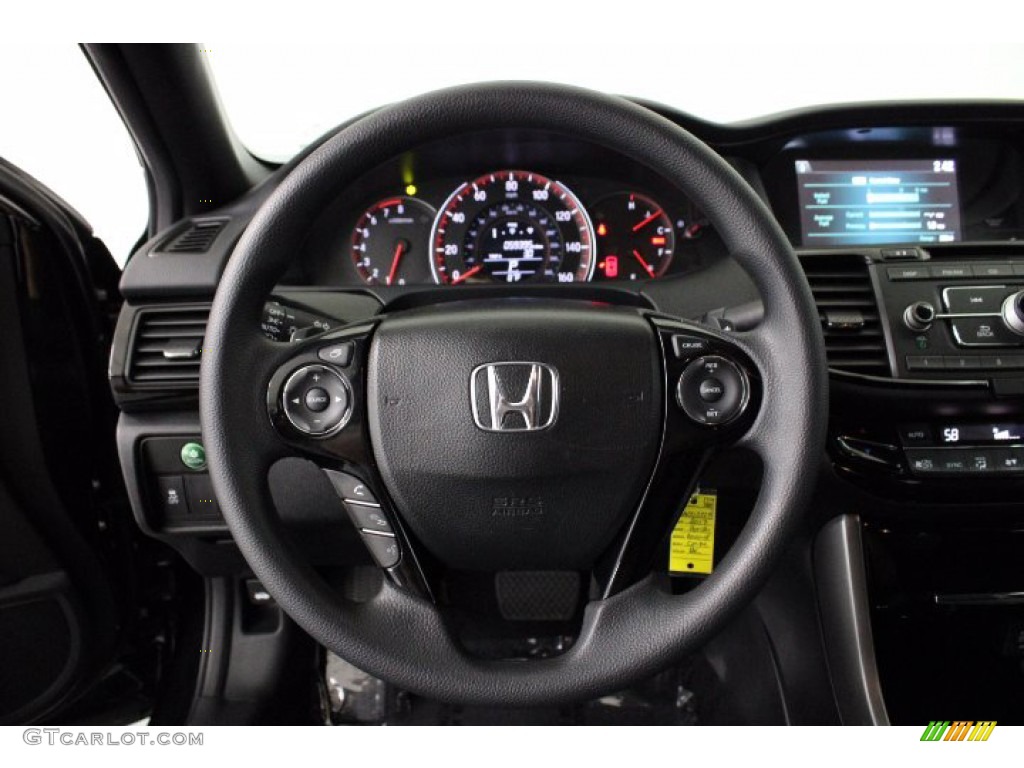 2017 Honda Accord LX-S Coupe Black Steering Wheel Photo #142623184