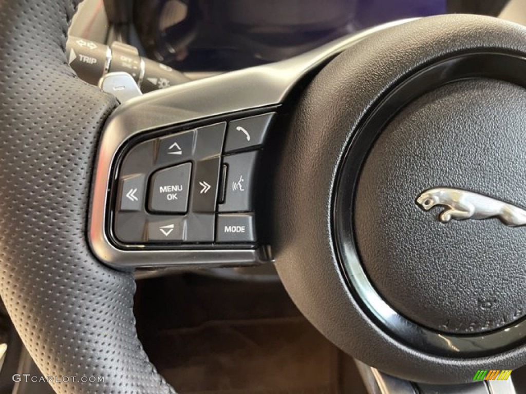 2021 Jaguar F-TYPE R AWD Coupe Ebony Steering Wheel Photo #142624027