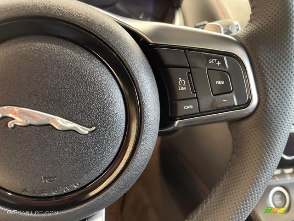 2021 Jaguar F-TYPE R AWD Coupe Ebony Steering Wheel Photo #142624038