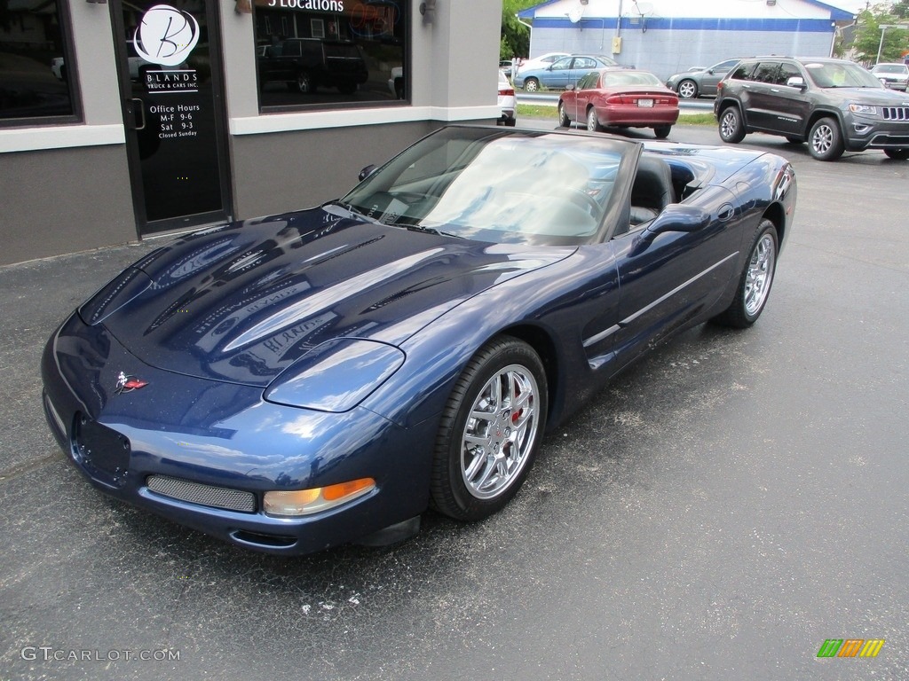 2000 Corvette Convertible - Navy Blue Metallic / Light Oak photo #5