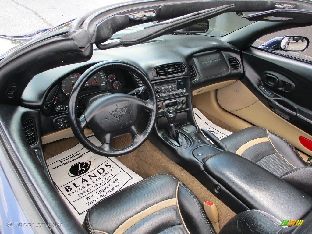 2000 Corvette Convertible - Navy Blue Metallic / Light Oak photo #9