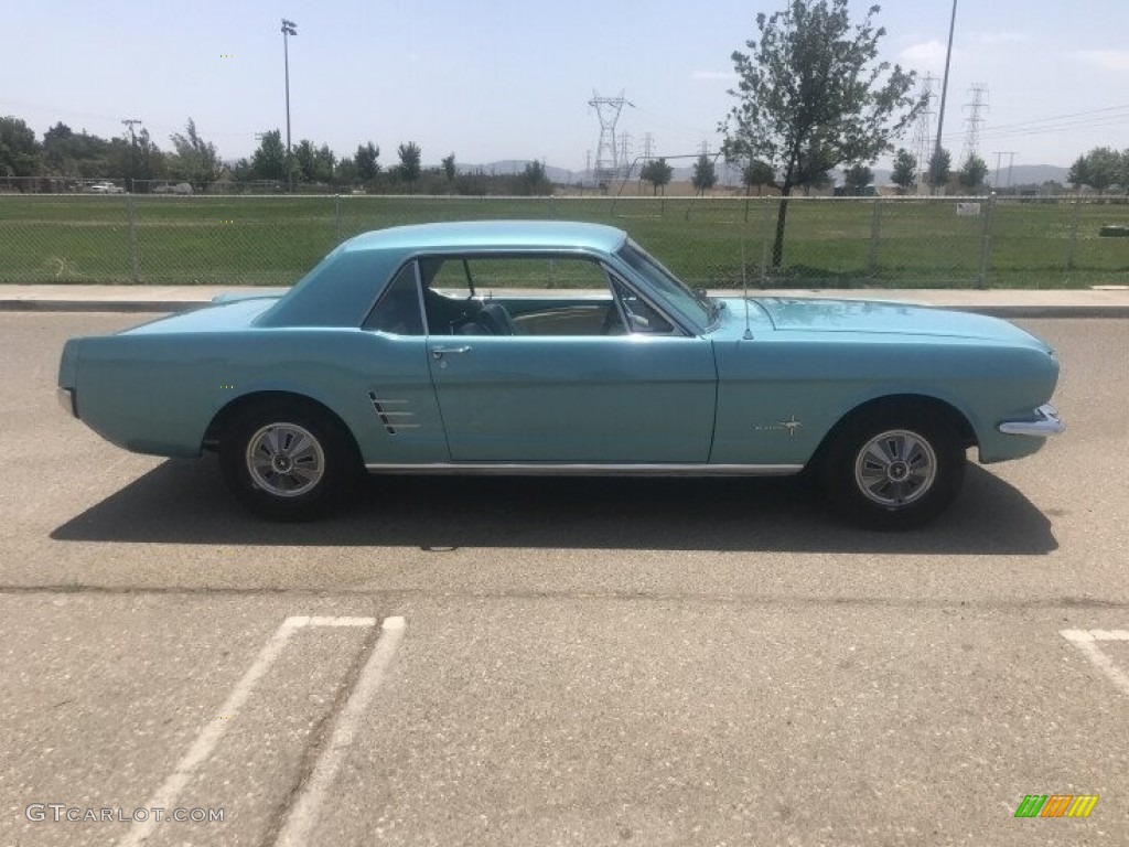 1966 Mustang Coupe - Tahoe Turquoise / Turquoise photo #10