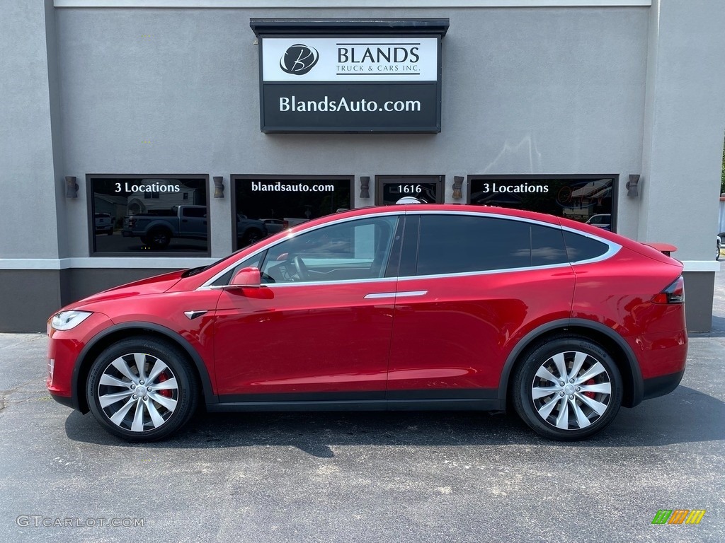 2020 Model X Performance - Red Multi-Coat / Black photo #1