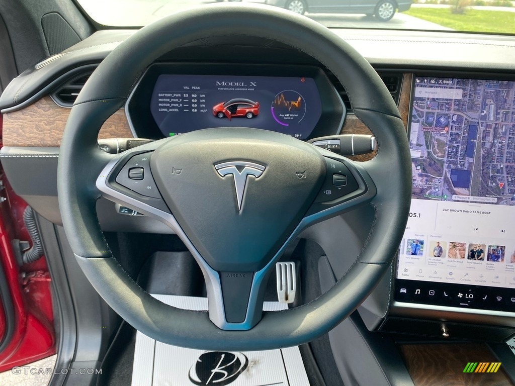 2020 Tesla Model X Performance Black Steering Wheel Photo #142628735