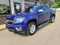 2016 Laser Blue Chevrolet Colorado LT Crew Cab  photo #2